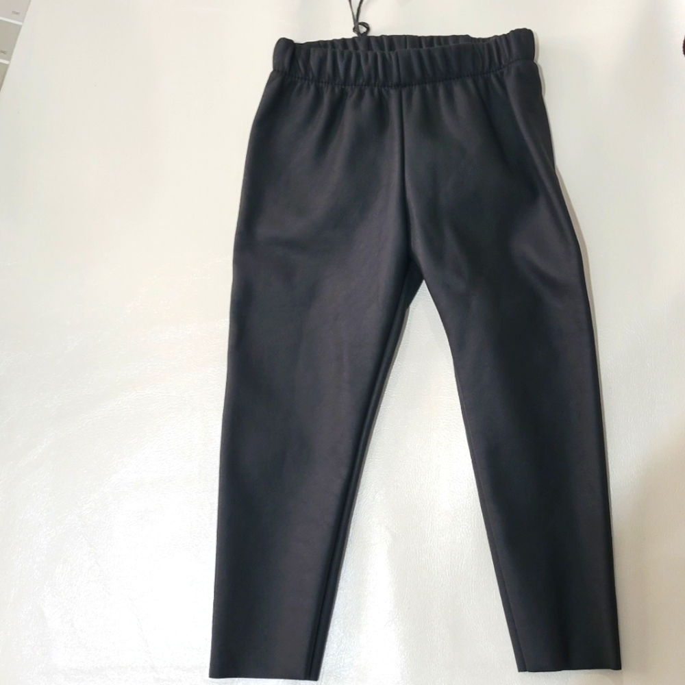 NWT faux Leather black 12 months pants